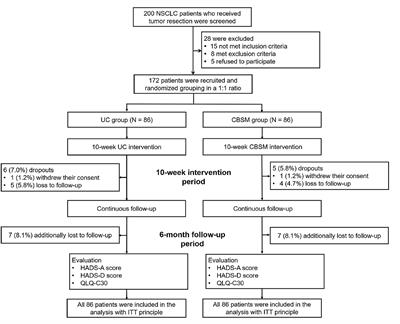 Anxiety, depression, and quality of life in postoperative non-small cell lung cancer patients under the intervention of cognitive-behavioral stress management